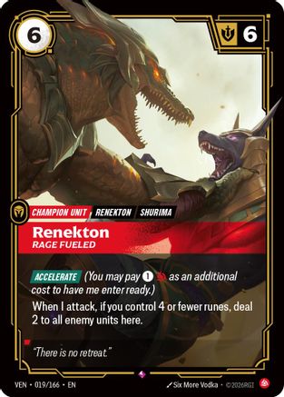 Renekton - Rage Fueled (019/166) - Vendetta Foil | Grognard Games