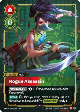 Akali - Rogue Assassin (139/166) - Vendetta Foil | Grognard Games