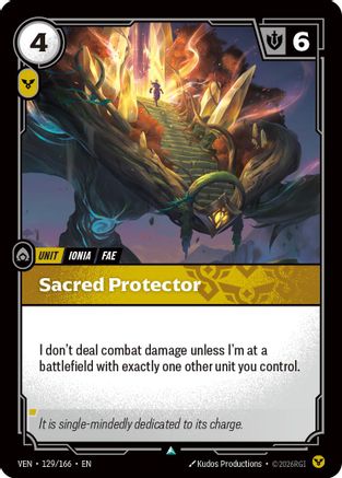 Sacred Protector (129/166) - Vendetta Foil | Grognard Games