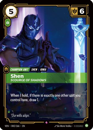 Shen - Scourge of Shadows (042/166) - Vendetta Foil | Grognard Games