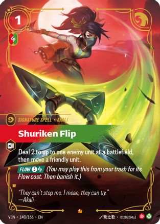 Shuriken Flip (140/166) - Vendetta Foil | Grognard Games
