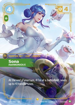 Sona - Harmonious (SP2/006) - Vendetta Foil | Grognard Games