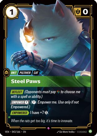 Steel Paws (043/166) - Vendetta Foil | Grognard Games