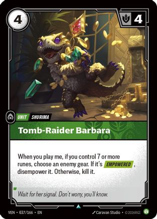 Tomb-Raider Barbara (037/166) - Vendetta Foil | Grognard Games