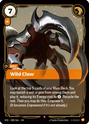 Wild Claw (089/166) - Vendetta Foil | Grognard Games