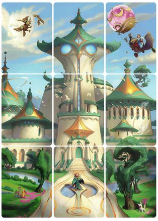 Archazia's Island Puzzle Insert (Set of 9) (Version 1 of 2)  - Archazias Island | Grognard Games