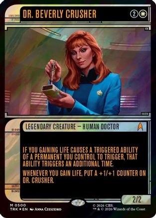 Dr. Beverly Crusher (Showcase) (Surge Foil) (TRK-500) - Star Trek Foil | Grognard Games
