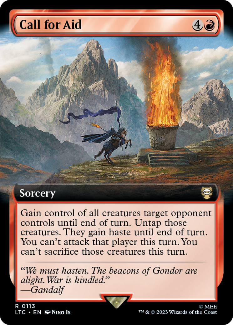 Call for Aid (LTC-113) - Tales of Middle-earth Commander: (Extended Art) Foil | Grognard Games
