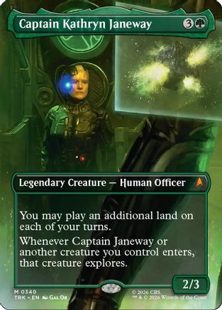 Captain Kathryn Janeway (Borderless) (TRK-340) - Star Trek Foil | Grognard Games