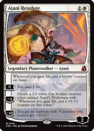 Ajani Resolute (FRA-195) - Reality Fracture Foil | Grognard Games
