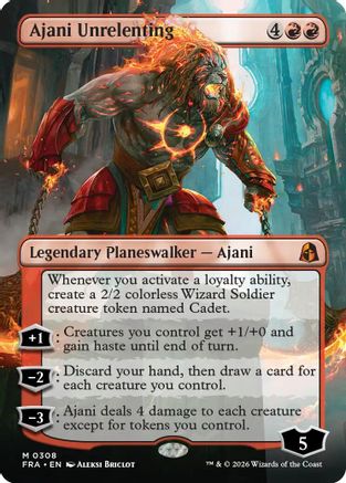 Ajani Unrelenting (Borderless) (FRA-308) - Reality Fracture | Grognard Games