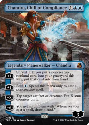 Chandra, Chill of Compliance (Borderless) (FRA-297) - Reality Fracture Foil | Grognard Games