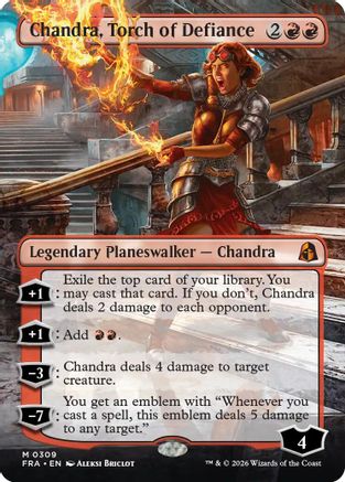 Chandra, Torch of Defiance (Borderless) (FRA-309) - Reality Fracture | Grognard Games