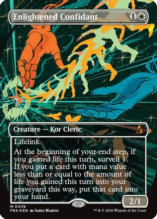 Enlightened Confidant (Borderless) (0439) (FRA-439) - Reality Fracture Foil | Grognard Games