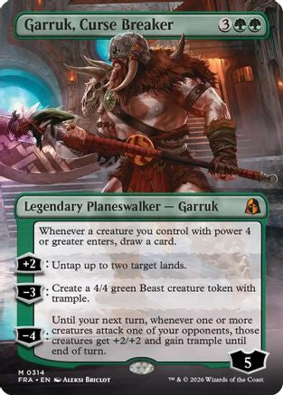 Garruk, Curse Breaker (Borderless) (FRA-314) - Reality Fracture Foil | Grognard Games