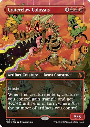 Craterclaw Colossus (Borderless) (0446) (FRA-446) - Reality Fracture Foil | Grognard Games