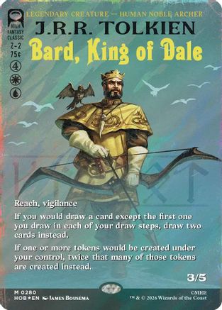 Bard, King of Dale (Borderless) (Surge Foil) (HOB-280) - The Hobbit Foil | Grognard Games
