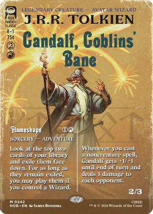 Gandalf, Goblins' Bane (Borderless) (HOB-242) - The Hobbit | Grognard Games