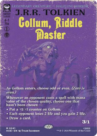 Gollum, Riddle Master (Borderless) (HOB-241) - The Hobbit Foil | Grognard Games