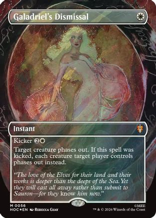 Galadriel's Dismissal (Borderless) (Surge Foil) (HOC-056) - The Hobbit: Eternal-Legal Foil | Grognard Games