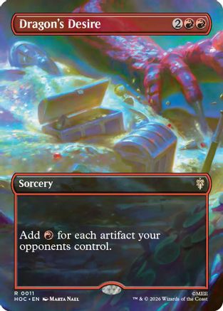 Dragon's Desire (Borderless) (HOC-011) - The Hobbit: Eternal-Legal Foil | Grognard Games