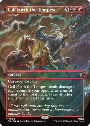 Call Forth the Tempest (Borderless) (Surge Foil) (HOC-062) - The Hobbit: Eternal-Legal Foil | Grognard Games
