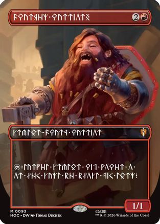 Dwarven Warriors (Borderless) (Dwarvish) (HOC-093) - The Hobbit: Eternal-Legal Foil | Grognard Games