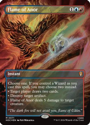 Flame of Anor (Borderless) (Surge Foil) (HOC-071) - The Hobbit: Eternal-Legal Foil | Grognard Games