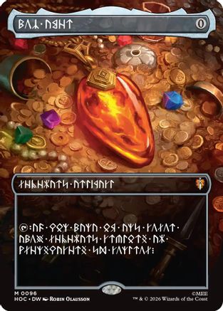 Mox Amber (Borderless) (Dwarvish) (HOC-096) - The Hobbit: Eternal-Legal Foil | Grognard Games