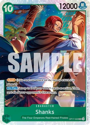 Shanks (022) (OP17-022) - The World's Strongest Warriors Foil | Grognard Games