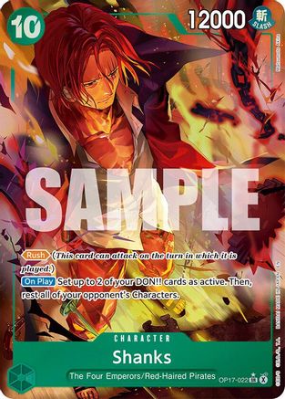 Shanks (022) (Alternate Art) (OP17-022) - The World's Strongest Warriors Foil | Grognard Games