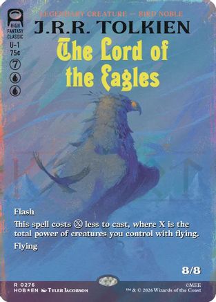 The Lord of the Eagles (Borderless) (Surge Foil) (HOB-276) - The Hobbit Foil | Grognard Games