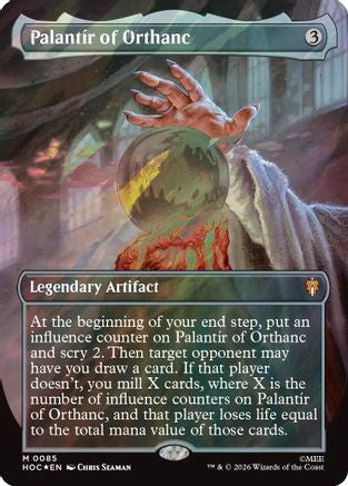 Palantir of Orthanc (Borderless) (Surge Foil) (HOC-085) - The Hobbit: Eternal-Legal Foil | Grognard Games