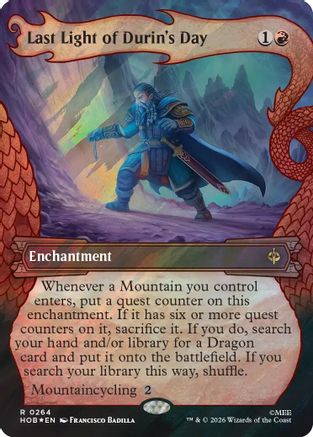 Last Light of Durin's Day (Showcase) (Surge Foil) (HOB-264) - The Hobbit Foil | Grognard Games