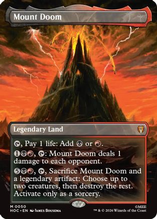 Mount Doom (Borderless) (HOC-050) - The Hobbit: Eternal-Legal Foil | Grognard Games