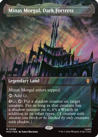 Minas Morgul, Dark Fortress (Borderless) (Surge Foil) (HOC-088) - The Hobbit: Eternal-Legal Foil | Grognard Games