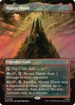 Mount Doom (Borderless) (Surge Foil) (HOC-090) - The Hobbit: Eternal-Legal Foil | Grognard Games