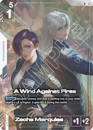 A Wind Against Fires (R+) - Freedom Ascension (GD05-119) Holofoil | Grognard Games