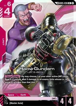 Haow Gundam (R+) (Link Rare) - Freedom Ascension (GD05-036) Holofoil | Grognard Games