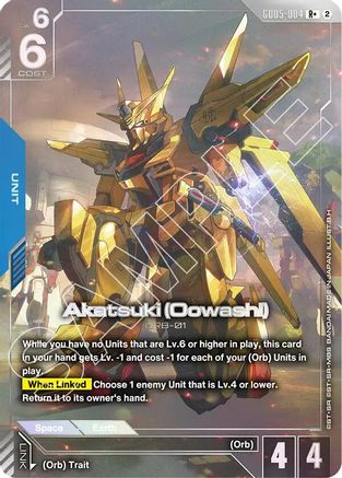 Akatsuki (Oowashi) (R+) - Freedom Ascension (GD05-004) Holofoil | Grognard Games