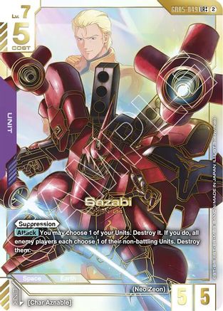 Sazabi (LR++) - Freedom Ascension (GD05-049) Holofoil | Grognard Games