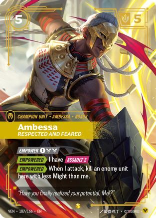 Ambessa - Respected and Feared (Overnumbered) (187/166) - Vendetta Foil | Grognard Games