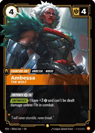 Ambessa - The Wolf (Alternate Art) (084a/166) - Vendetta Foil | Grognard Games