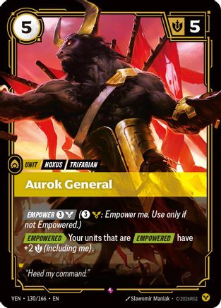 Aurok General (130/166) - Vendetta Foil | Grognard Games