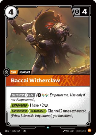 Baccai Witherclaw (078/166) - Vendetta | Grognard Games