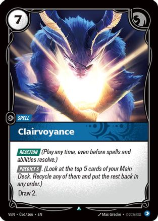 Clairvoyance (056/166) - Vendetta | Grognard Games