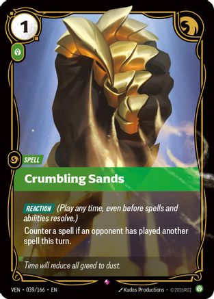Crumbling Sands (039/166) - Vendetta Foil | Grognard Games