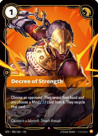 Decree of Strength (085/166) - Vendetta Foil | Grognard Games