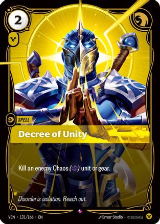 Decree of Unity (131/166) - Vendetta Foil | Grognard Games