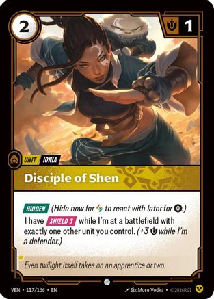 Disciple of Shen (117/166) - Vendetta | Grognard Games